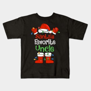 Santa's Favorite Uncle Funny Christmas Pajamas Kids T-Shirt